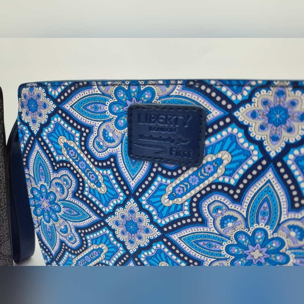 LIBERTY LONDON British Airways First Class Amenity Bag Set Blue Black His & Hers - Picture 2 of 13